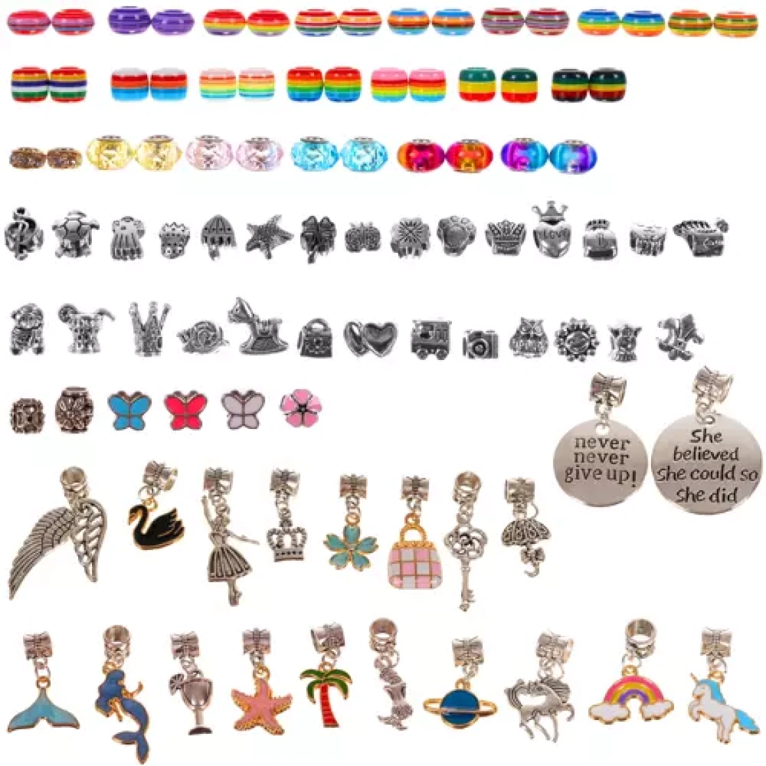 Σετ χάντρες για κατασκευή κοσμημάτων 107τμχ Kruzzel - Image 10