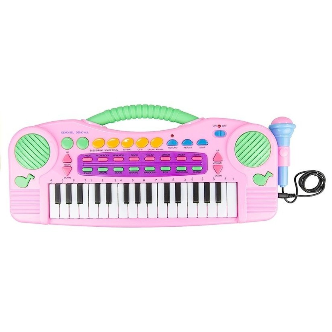 Παιδικό Πιάνο με μικρόφωνο σε ροζ χρώμα, Electronic piano - Image 3