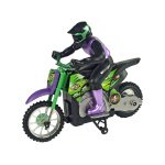 Τηλεκατευθυνόμενο Μηχανάκι Ξερό RC Motor 1:18 2.4G Μωβ-Πράσινο 15 km/h - Image 3