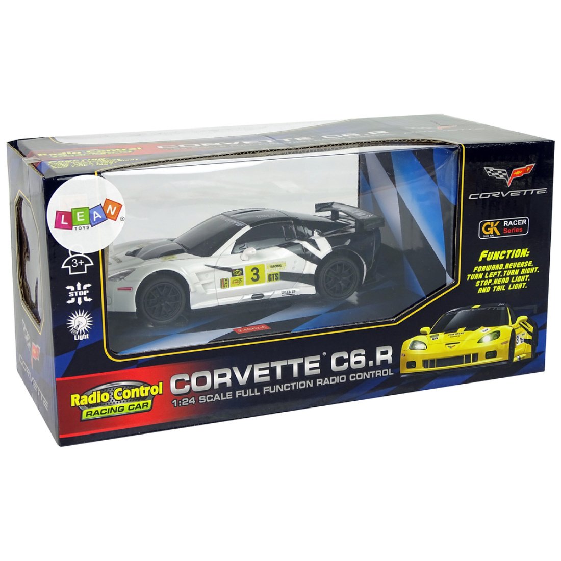 Τηλεκατευθυνόμενο Αυτοκίνητο R/C Corvette C6.R Λευκό 1:24 - Image 6