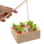 Ξύλινο Εκπαιδευτικό Παιχνίδι Montessori Κήπος Καρότων με Καλάμι ψαρέματος 2 σε 1 - Image 6