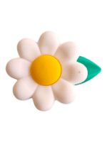 Αξεσουάρ για Διακόσμηση Παπουτσιών Crocs σχέδιο 3D Μαργαρίτα Λευκή