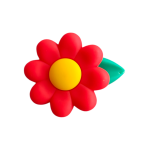 Αξεσουάρ για Διακόσμηση Παπουτσιών Crocs σχέδιο 3D Μαργαρίτα Κόκκινη