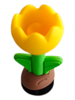 Αξεσουάρ για Διακόσμηση Παπουτσιών Crocs σχέδιο 3D Τουλίπα  Κίτρινη