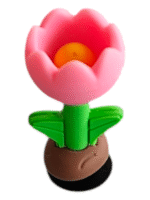 Αξεσουάρ για Διακόσμηση Παπουτσιών Crocs σχέδιο 3D Τουλίπα  Ροζ