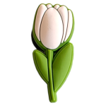 Αξεσουάρ για Διακόσμηση Παπουτσιών Crocs σχέδιο Τουλίπα Λευκή