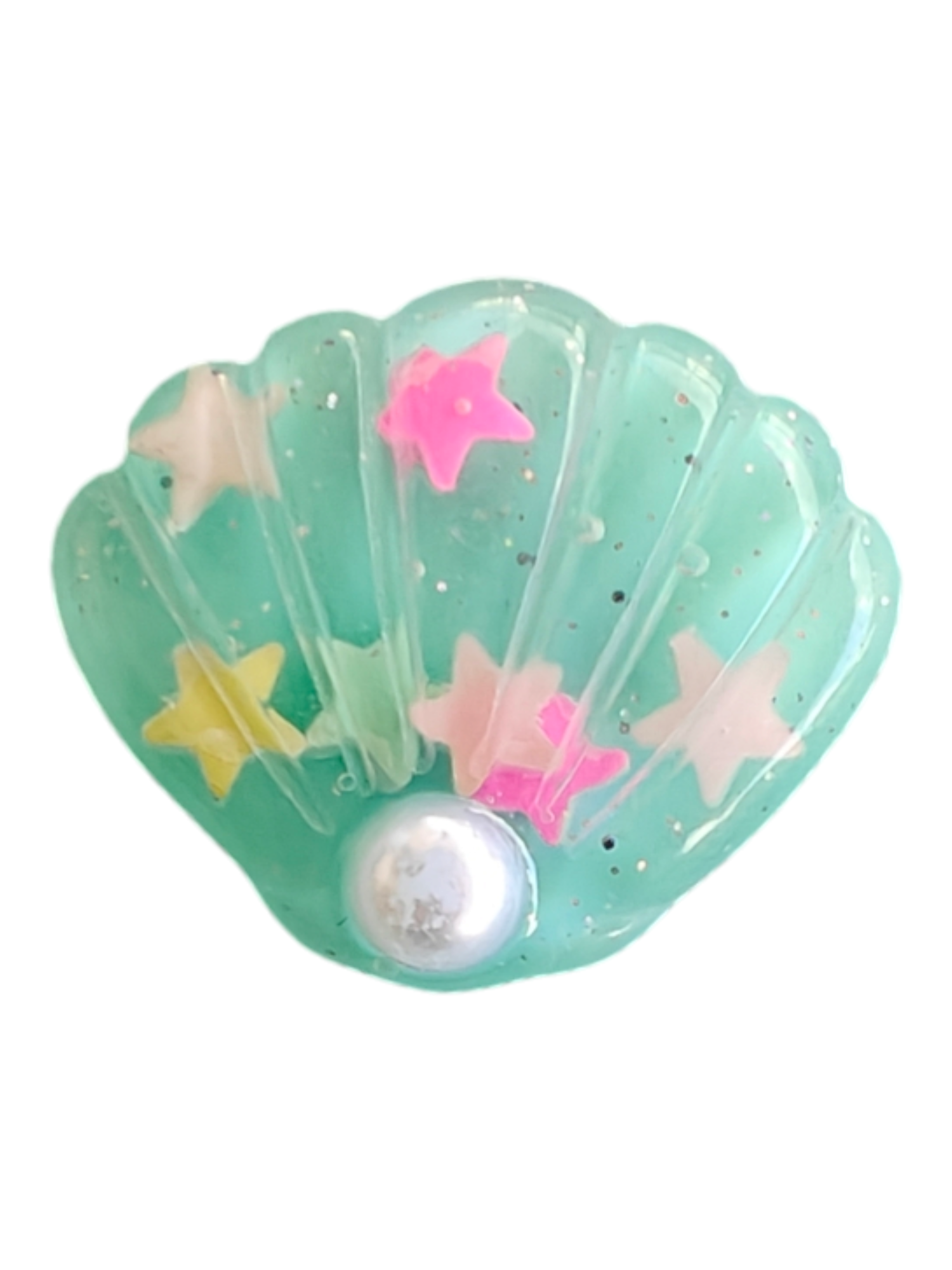 Photoroom-20250510_172552_38 Αξεσουάρ για Διακόσμηση Παπουτσιών Crocs σχέδιο Κοχύλι με Αστεράκια-Μαργαριτάρι Γαλάζιο - Image 1