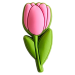 Αξεσουάρ για Διακόσμηση Παπουτσιών Crocs σχέδιο Τουλίπα Ροζ