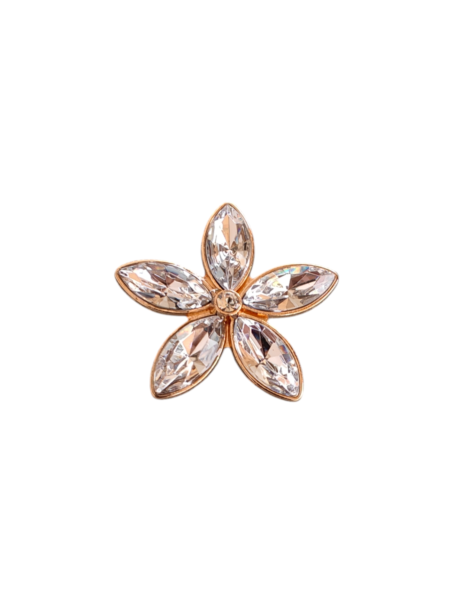 Photoroom-20250511_203116_25 Μεταλλικό Αξεσουάρ για Διακόσμηση Παπουτσιών Crocs σχέδιο Crystal Rhinestone Flowers Leaf - Image 1