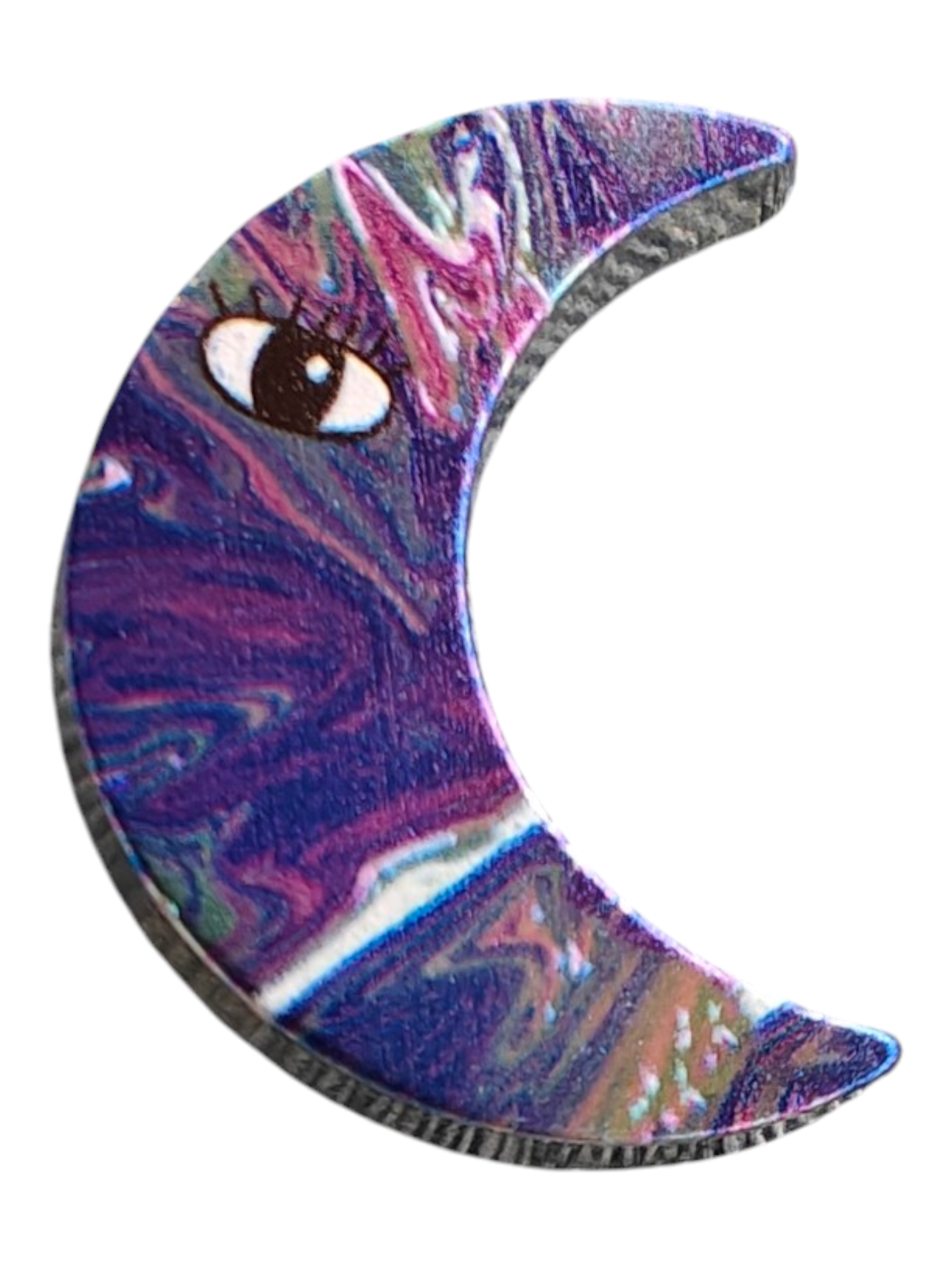 Photoroom-20250511_203116_9 Μεταλλικό Αξεσουάρ για Διακόσμηση Παπουτσιών Crocs σχέδιο Purple Moon - Image 1