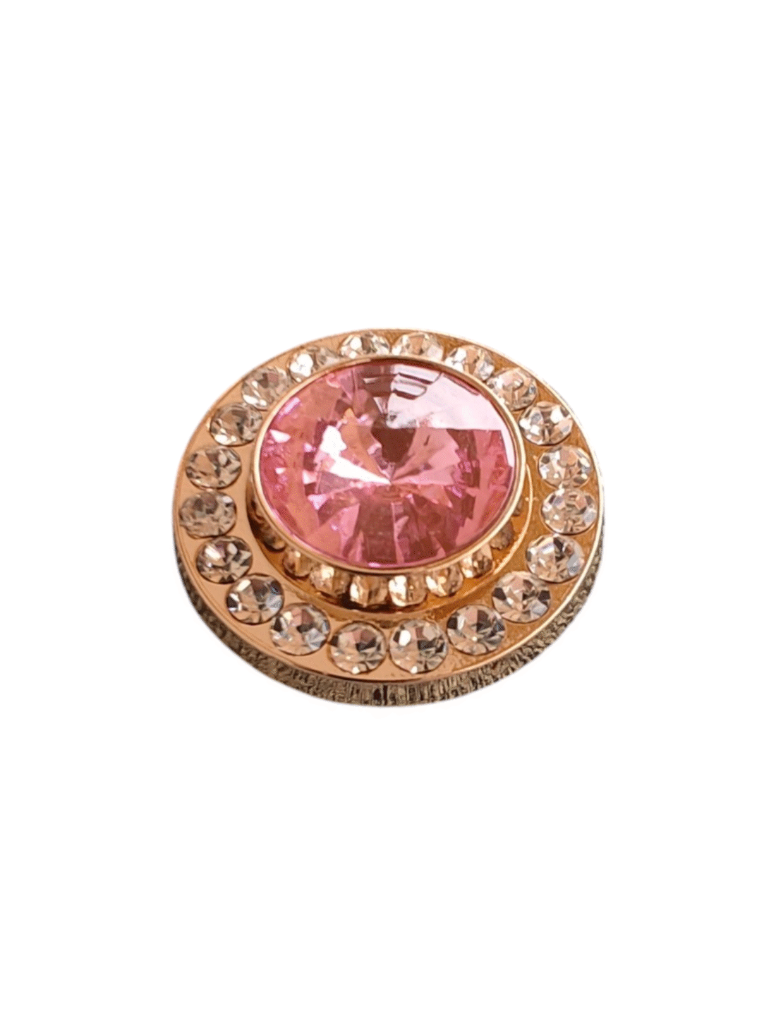 Μεταλλικό Αξεσουάρ για Διακόσμηση Παπουτσιών Crocs σχέδιο Flatback Rhinestone Pink - Image 2