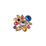 Μεταλλικό Αξεσουάρ για Διακόσμηση Παπουτσιών Crocs σχέδιο Multi Color Gem Cluster