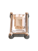 Μεταλλικό Αξεσουάρ για Διακόσμηση Παπουτσιών Crocs σχέδιο White Gem Silver 1