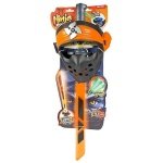 Σετ Μάσκα Mε Σπαθί Νίντζα Samurai με Φως και ήχο Πορτοκαλί 23.5x70cm