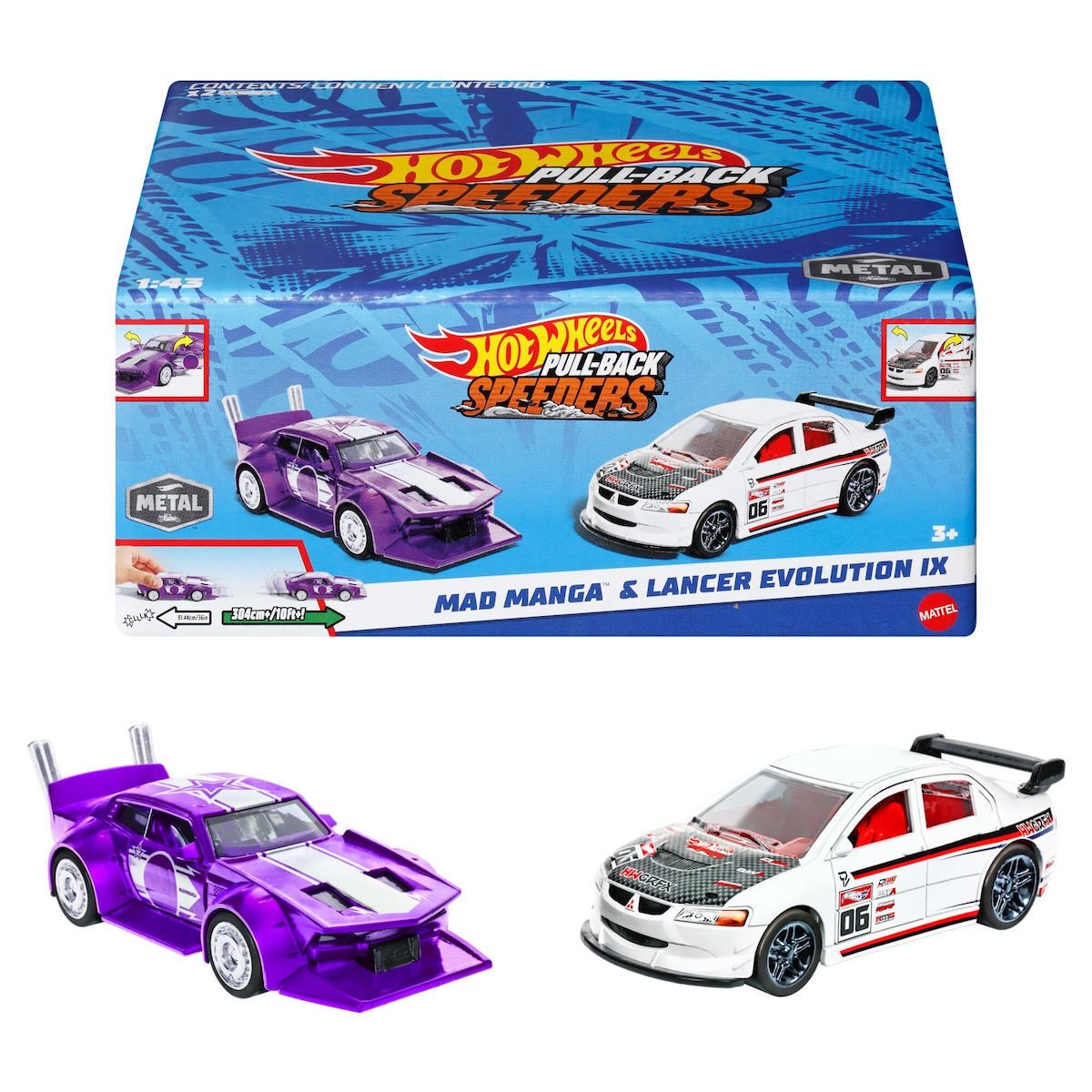 20251003155051_hot_wheels_aytokinitaki_pull_back_gia_3_eton_hpr91 Hot Wheels Speeders Αυτοκινητάκι Pull Back Pull Back για 3+ Ετών (Διάφορα Σχέδια) 2τμχ - Image 1