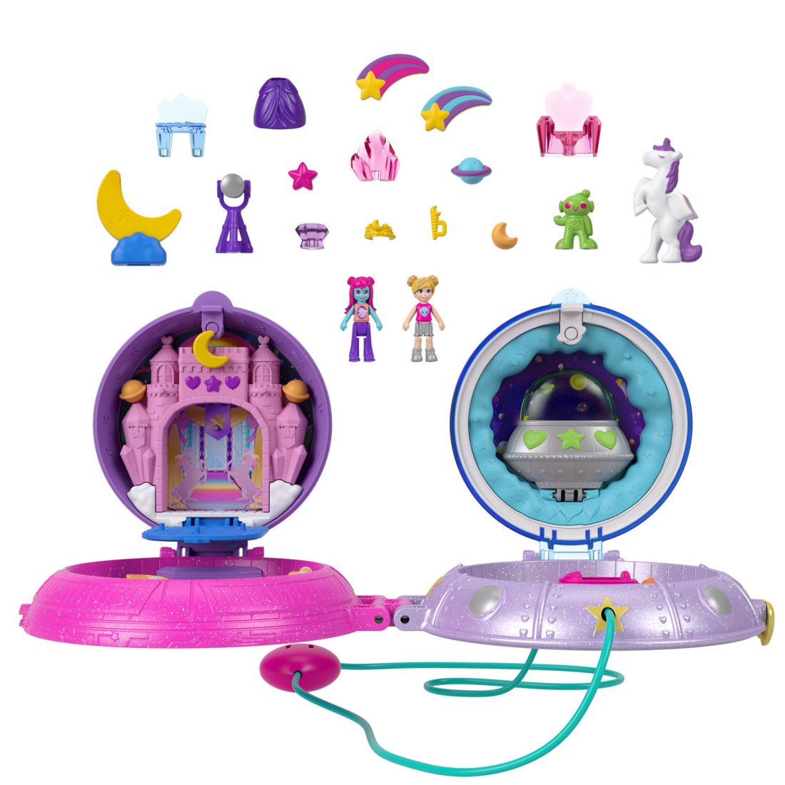 Mattel Παιχνίδι Μινιατούρα Polly Pocket Double Play Space Compact 15x28cm - Image 6