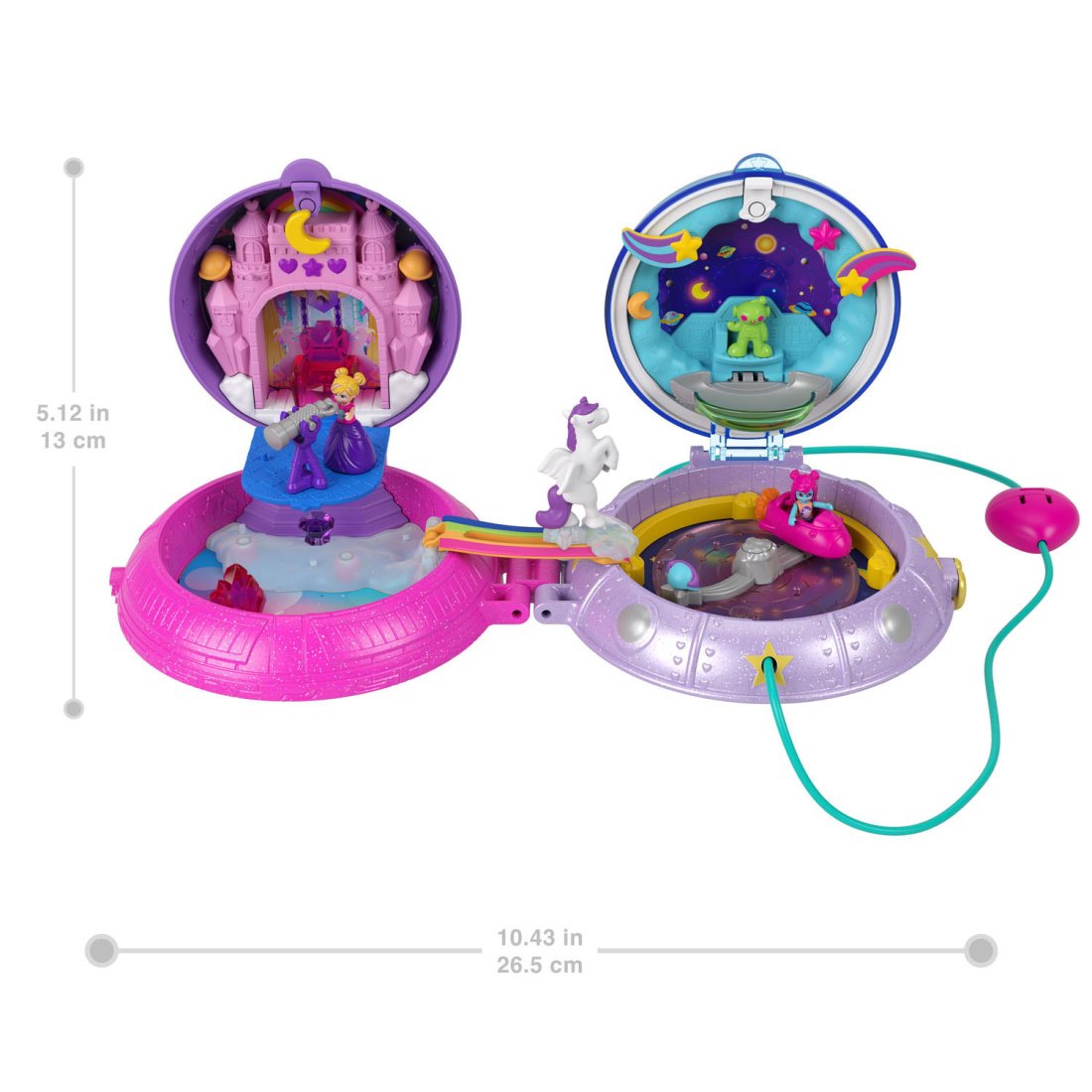 Mattel Παιχνίδι Μινιατούρα Polly Pocket Double Play Space Compact 15x28cm - Image 11