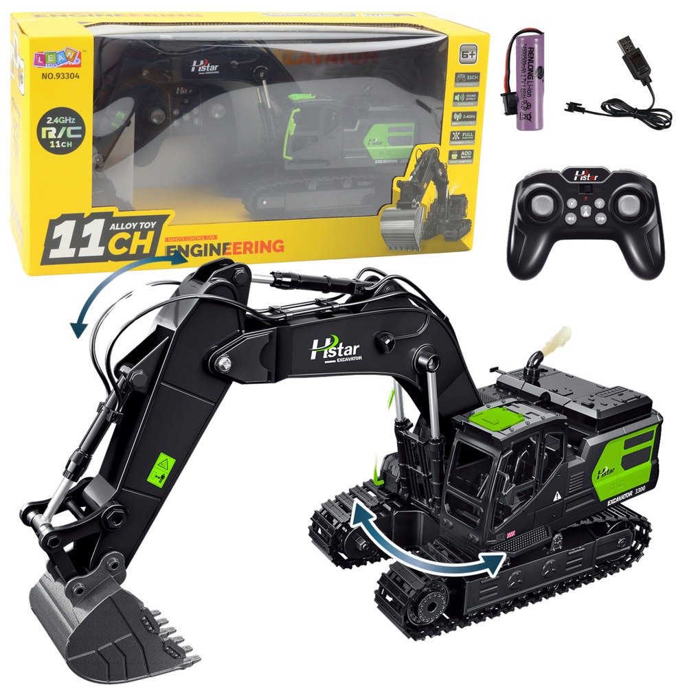 imgi_9_eng_pl_Remote-Control-Crawler-Excavator-2-4G-11CH-Black-22900_4 Εκσκαφέας Τηλεκατευθυνόμενος 11channel Με Επαναφορτιζόμενες Μπαταρίες Μαύρο 1:14 - Image 1