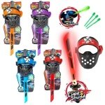 Σετ Μάσκα Mε Σπαθί Νίντζα Samurai με Φως και ήχο Μπλε 23.5x70cm - Image 2