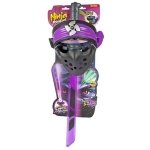 Σετ Μάσκα Mε Σπαθί Νίντζα Samurai με Φως και ήχο Μωβ 23.5x70cm