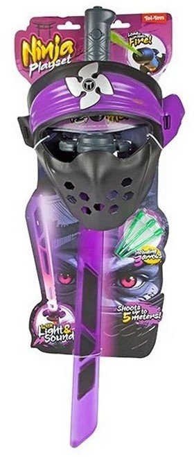 schietend-ninja-lichtzwaard-licht-en-geluid-met-masker-4-assorti-23-5x70cm-2 Σετ Μάσκα Mε Σπαθί Νίντζα Samurai με Φως και ήχο Μωβ 23.5x70cm - Image 1