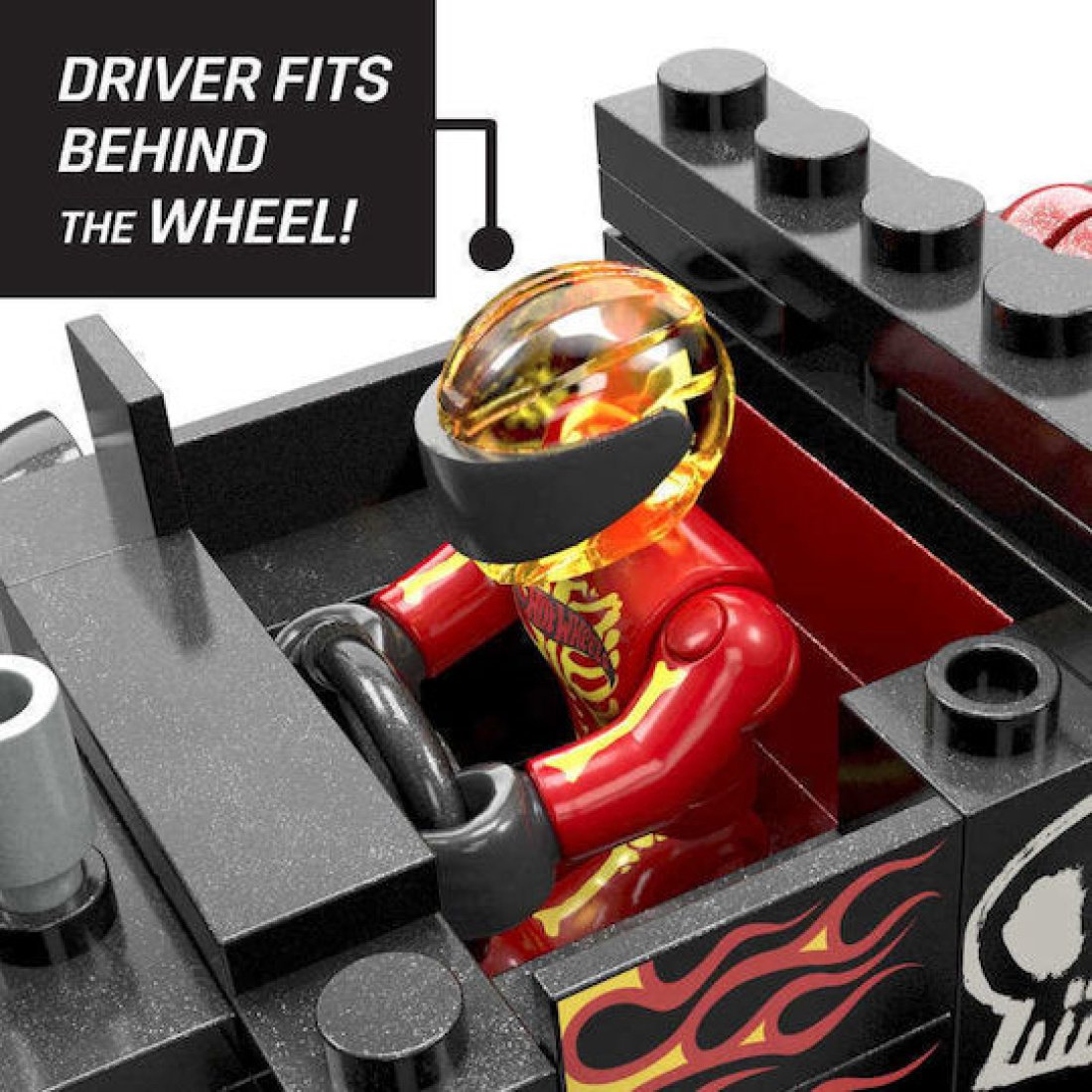 Mega Bloks Hot Wheels Monster Trucks Smash n' Crash Bone Shaker 151 τεμάχια (HKF87) - Image 8