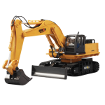 Τηλεκατευθυνόμενος Εκσκαφέας Huina με Περιστρεφόμενη καμπίνα 11channel Με Επαναφορτιζόμενες Μπαταρίες Κίτρινος 1:16 - Image 2