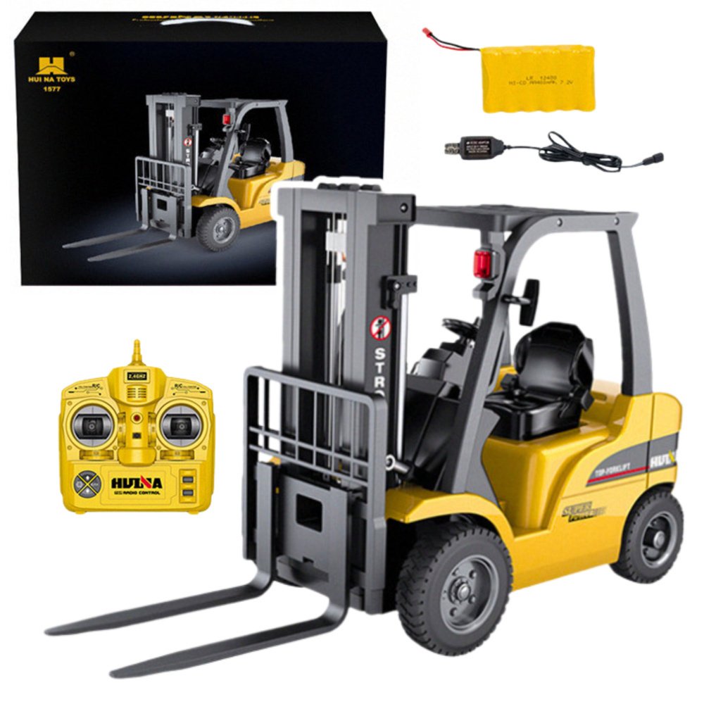 eng_pl_Remote-Controlled-Forklift-Metal-Yellow-1-10-R-C-14015_1 Τηλεκατευθυνόμενο Περονοφόρο με Τηλεχειριστήριο Μεταλλικό Κίτρινο 1:10 R/C - Image 1
